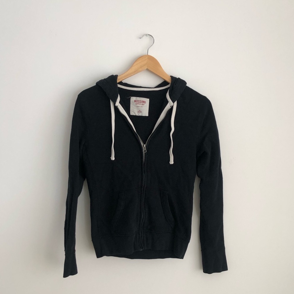 Black zip up hoodie